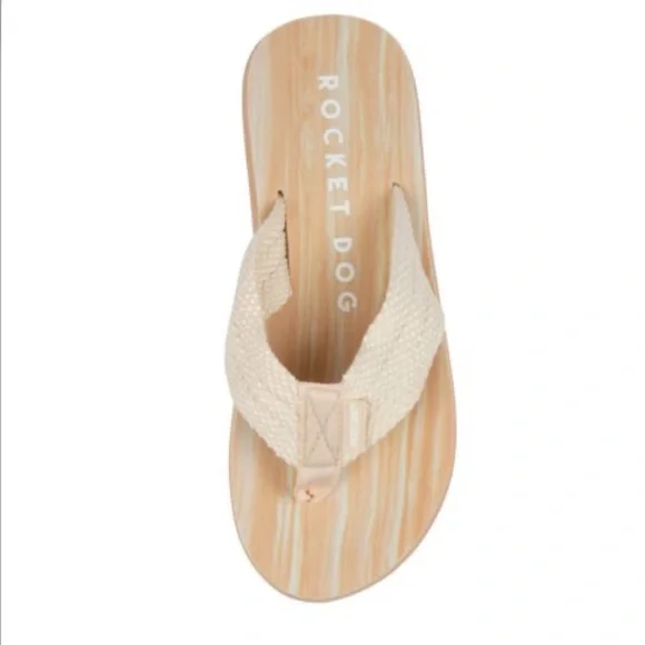 Rocket Dog Infradito Donna Adios Ws - Beige Con Tomaia In Tessuto, Suola Sintetica E Tacco 2 Cm